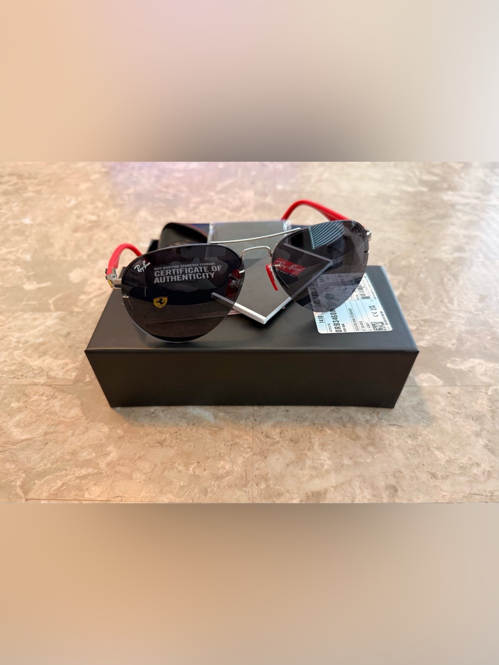 Brand New: Ray-Ban Scuderia Ferrari RB3460M Aviator Sunglasses 59/13/140